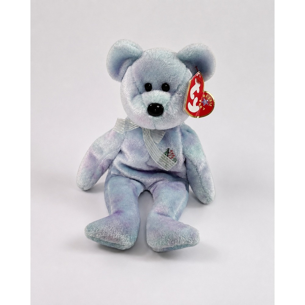 TY Beanie Baby Issy Four Seasons Bangkok Bear 2001 Pastel Plush 9in Retired